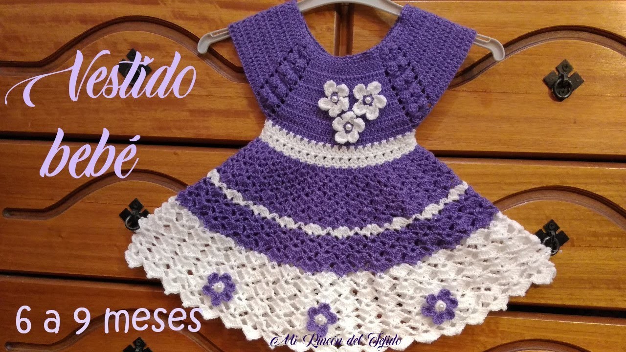 Como tejer un vestido bebe a crochet tutorial paso a paso. Parte 1 de 2. tığ işi bebek elbisesi