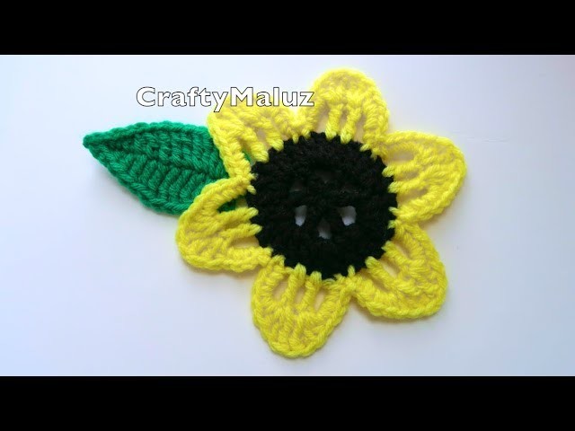 CROCHET TUTORIAL SUNFLOWER | Flor Tejida a Crochet muy fácil
