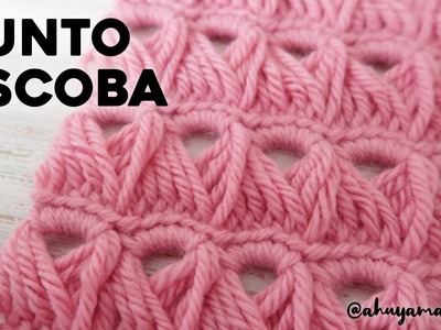 Cuello. Bufanda en PUNTO ESCOBA (punto peruano) a crochet | Ahuyama Crochet | Tutorial paso a paso