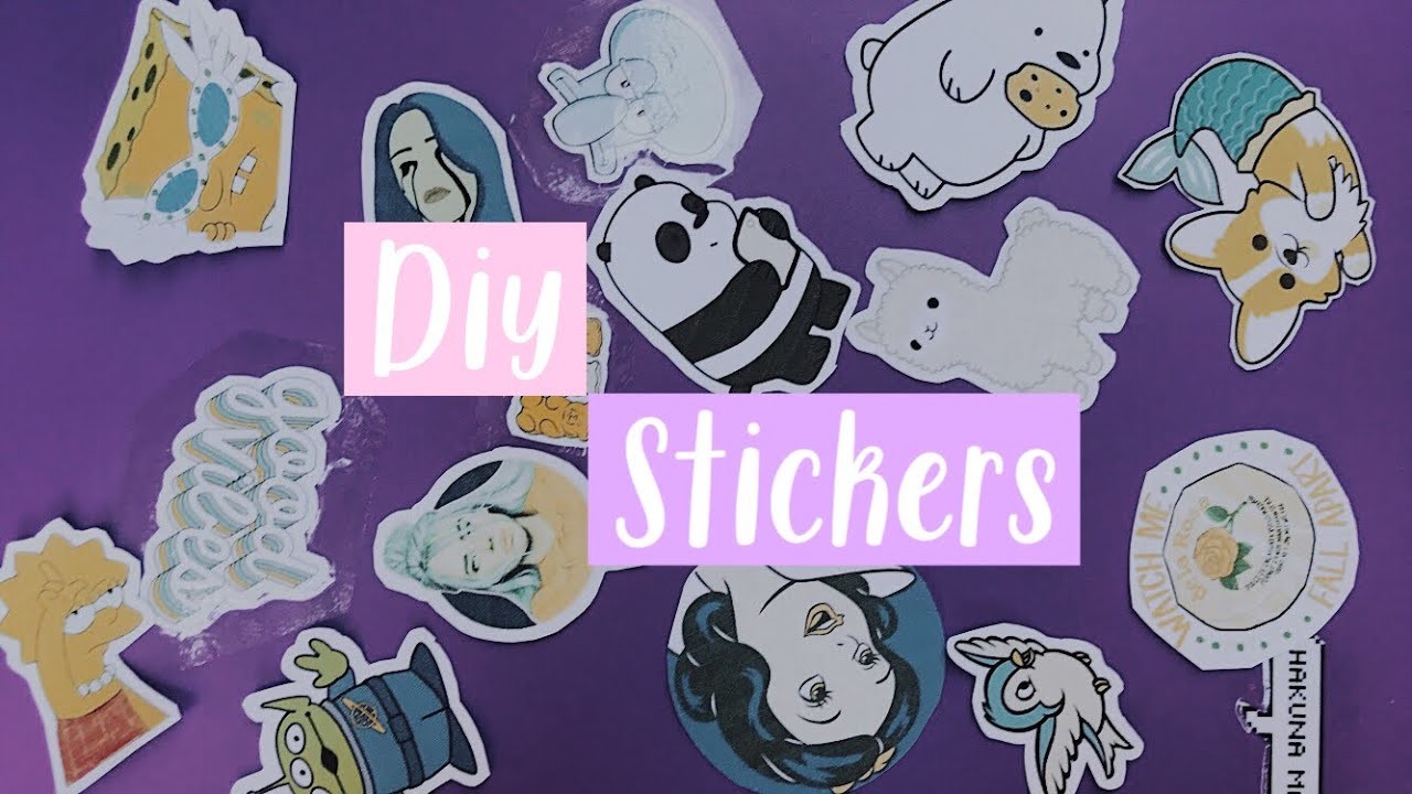 ♡Diy stickers (sin papel encerado)♡