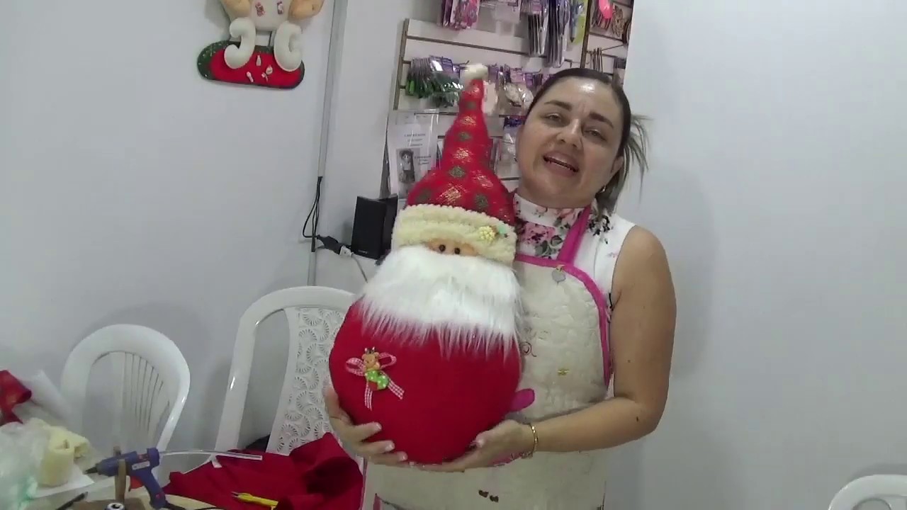 Papá Noel cojín -Paso a Paso-Navidad