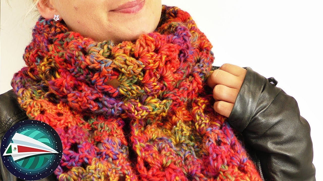Tejiendo una bufanda para otoño | Bufanda super abrigada y suave en colores de otoño