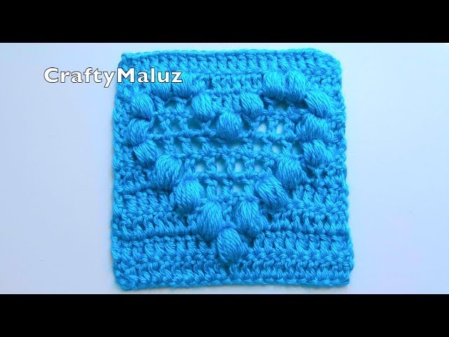 TUTORIAL CUADRO A CROCHET CON CORAZÓN EN PUNTO PUFF | Crochet Granny Square Aplicación a crochet