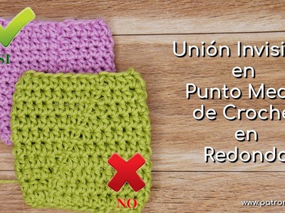 Unión Invisible en Punto Medio de Crochet en Redondo #crochet #ganchillo