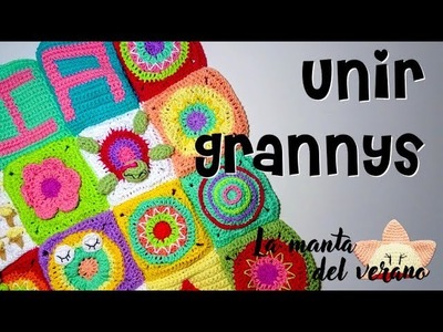 Unir grannys de crochet - La manta del Verano (tutorial)