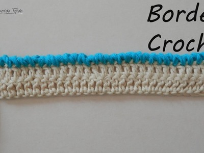 Borde Crochet #7 - Punto Bajo Torcido - Twisted Single Crochet Edging ENGLISH SUB