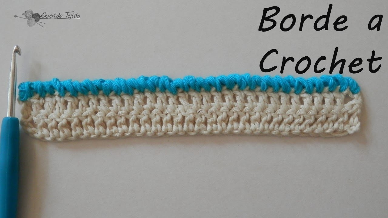 Borde Crochet #7 - Punto Bajo Torcido - Twisted Single Crochet Edging ENGLISH SUB