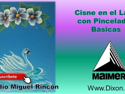 Cisne en el Lago (Swan in the Lake)  en #Pinceladas con Miguel Rincón #onestroke #ideas #pintura