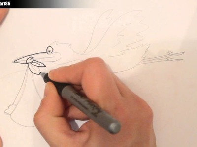 Como dibujar una cigueña
