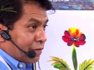 Como hacer Flor Básica en Pincelada de Coma, Pintura Decorativa y Manualidades  con Miguel Rincón