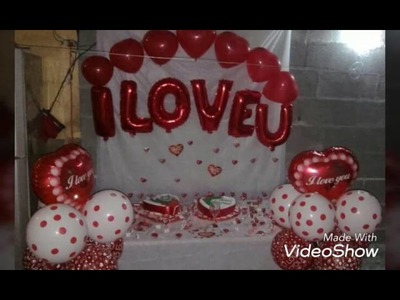 Decoracion con globos para San valentin y para Aniversario de matrimonio!