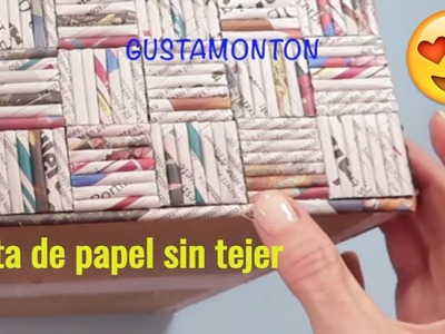 DIY Caja CESTA SIN TEJER, Manualidades recicladas