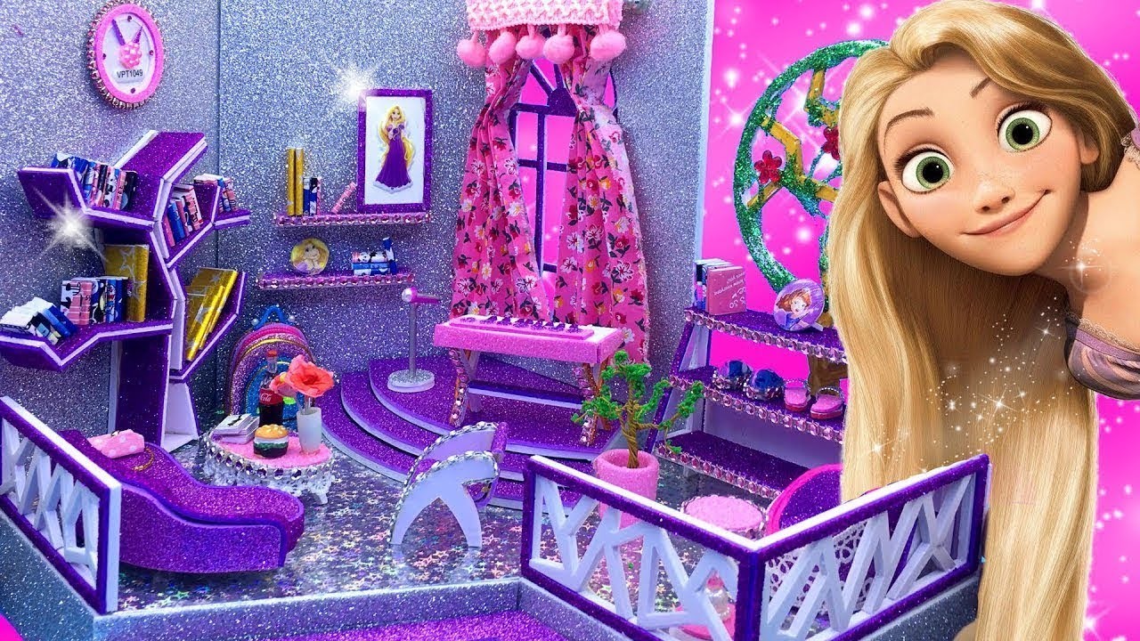 DIY HABITACIÓN en MINIATURA de Princesa Rapunzel || para CASA DE MUÑECAS