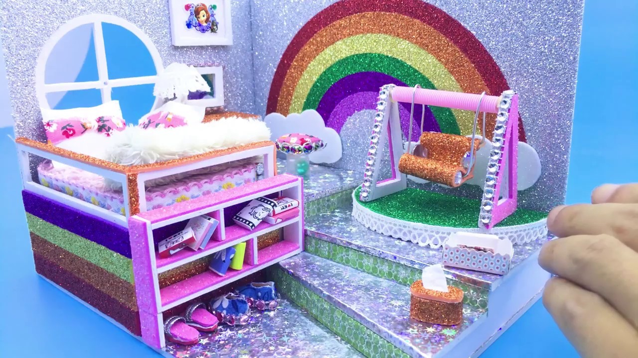 DIY HABITACIÓN en MINIATURA de UNICORNIO ???? para CASA DE MUÑECAS