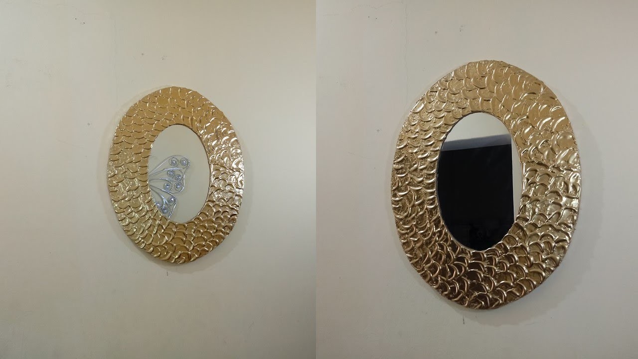 Espejo ovalado, fácil y muy económico - easy and very economical oval mirror