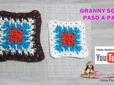 Granny Colorido _ Tejido a Crochet.como hacer un cuadrado pequeño