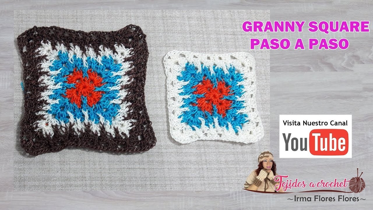 Granny Colorido _ Tejido a Crochet.como hacer un cuadrado pequeño