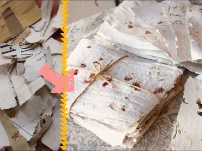 Haz PAPEL ARTESANAL PRECIOSO con PAPEL USADO || Como reciclar papel fácilmente en casa