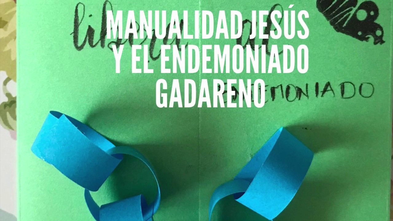 Manualidad Jesús y el endemoniado Gadareno.Escuela Dominical