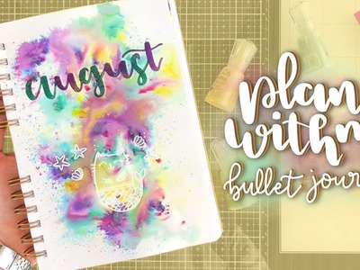 Plan With Me (Agosto. August) 2019 ⎮ NUVO Shimmer Powder ⎮ Bullet Journal