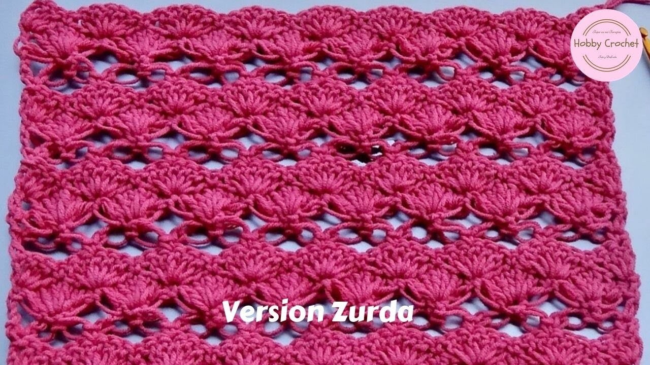 Punto Fantasia # 11 a crochet paso a paso (Version Zurda)