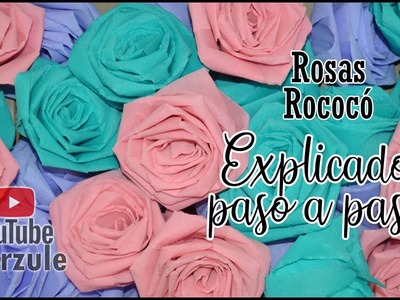 Rosa Rococó con papel crepe