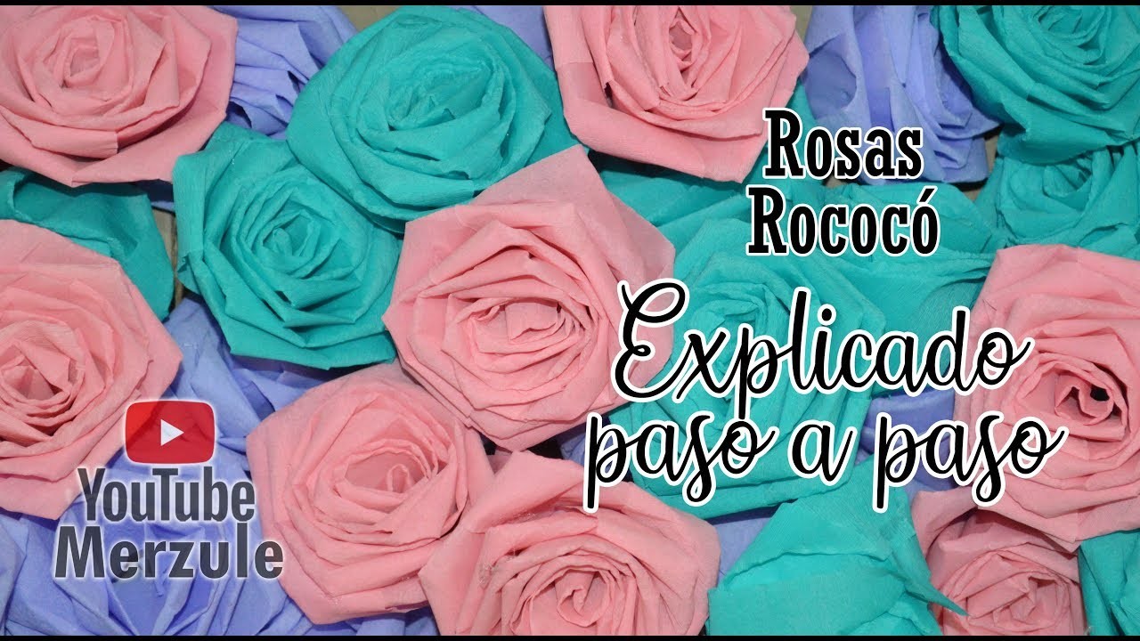 Rosa Rococó con papel crepe