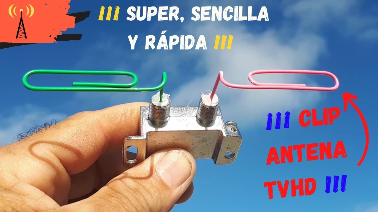 SUPER SENCILLA Y RAPIDA ✅ Antena para TV ▶️ Clip Antena HDTV  & Splitter