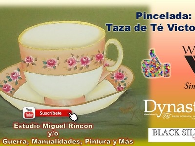 #Taza (Cup) estilo Victoriana en #pinceladas. #pintura decorativa #manualidades con Miguel Rincón.