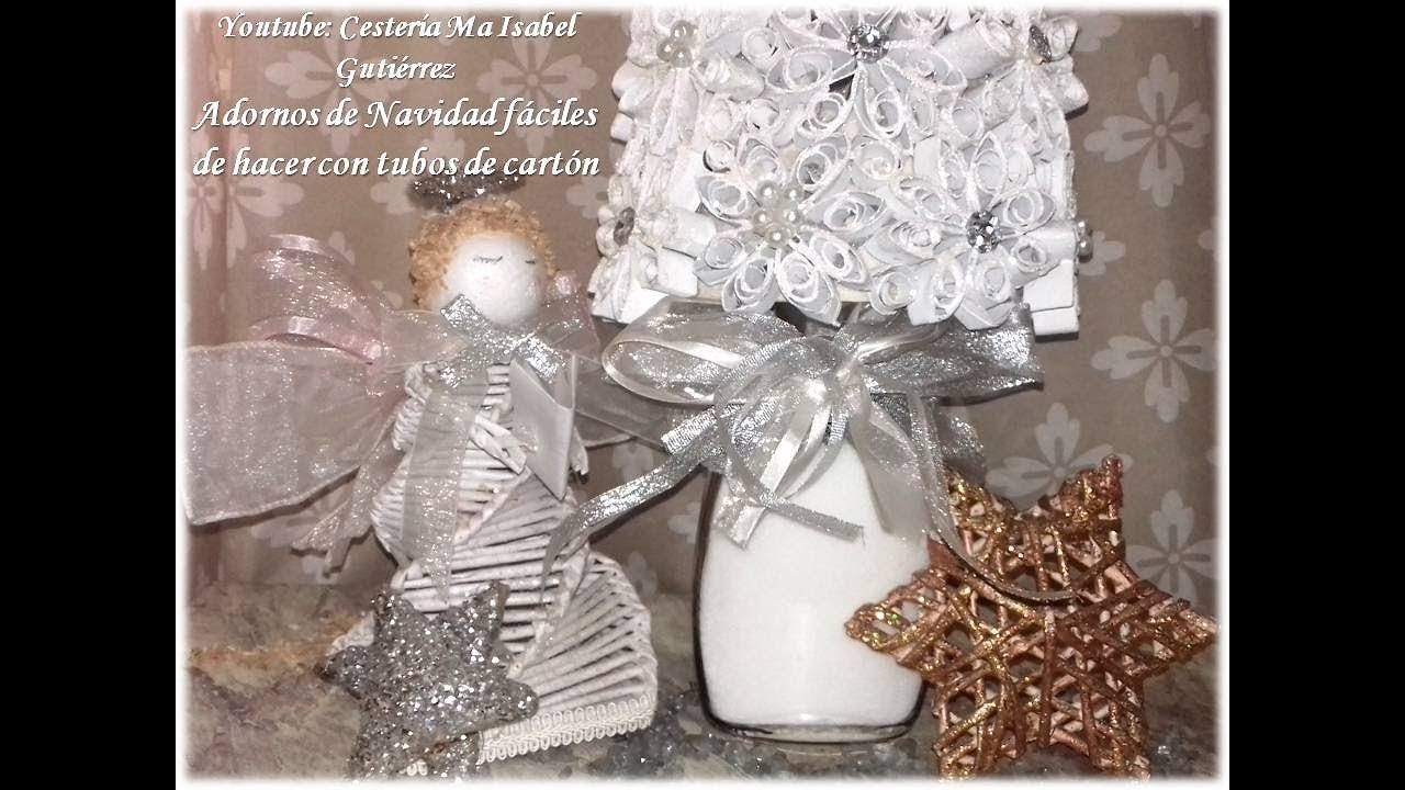 Adornos de Navidad fáciles con tubos de cartón.  Christmas Crafts