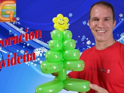 Arbol de navidad con globos - como decorar navidad - globoflexia navidad - adornos navideños