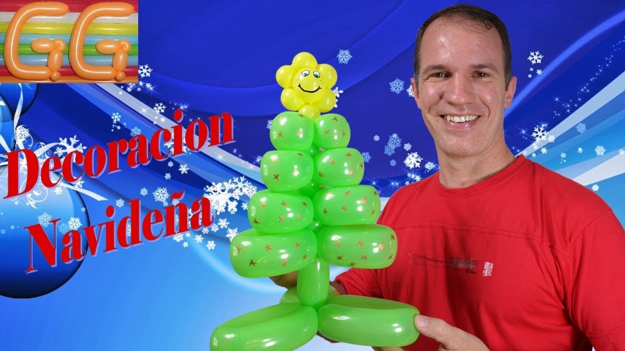 Arbol de navidad con globos - como decorar navidad - globoflexia navidad - adornos navideños