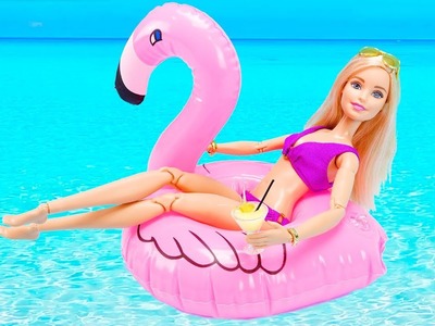 Barbie y sus Hermanas de Vacaciones - Fiesta en la Playa con Piscina Jacuzzi - Muñecas Cat Juguetes