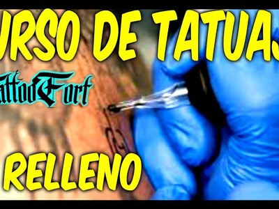 COMO APRENDER A TATUAR.  Leccion 2.  NEGRO SOLIDO.TATTOO. tattoo fort