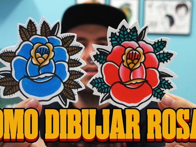 Cómo dibujar Rosas Básicas · Traditional Tattoo Flash | Ruben Wayne