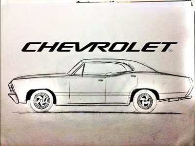Como Dibujar un Chevrolet impala 67 ( PASO A PASO )