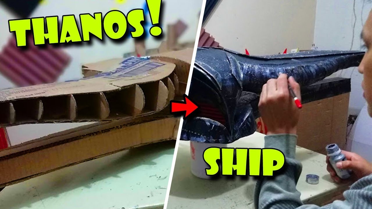 Como hacer la NAVE de THANOS  | tutorial nave de Thanos avengers Ship con cartón