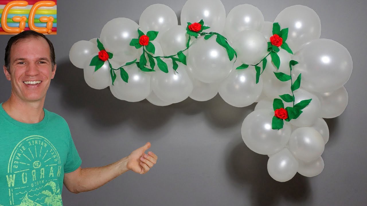Como hacer un arco de globos - arco organico de globos - decoracion con globos -  arco de globos