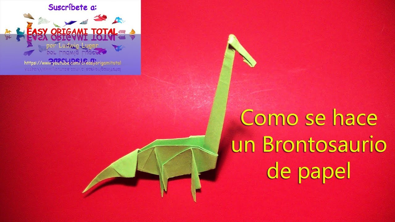Como se hace un brontosaurio de papel how to make an easy origami brontosaurus