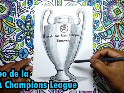 Dibuja el trofeo de la UEFA Champions League