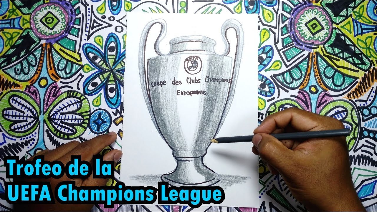 Dibuja el trofeo de la UEFA Champions League