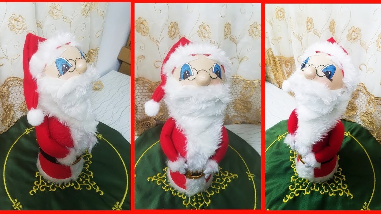 Diy Santa Claus de botella plástica - Adorno Navideño con botella plástica - Christmas Decor idea
