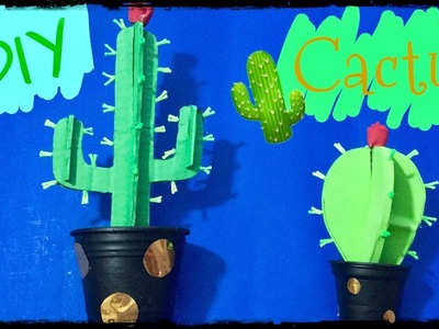 Haz un cactus de cartón | material reciclado | Decoración