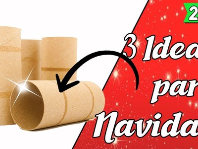 3 Adornos Navideños con Tubos de Cartón || Manualidades Recicladas || Ecobrisa