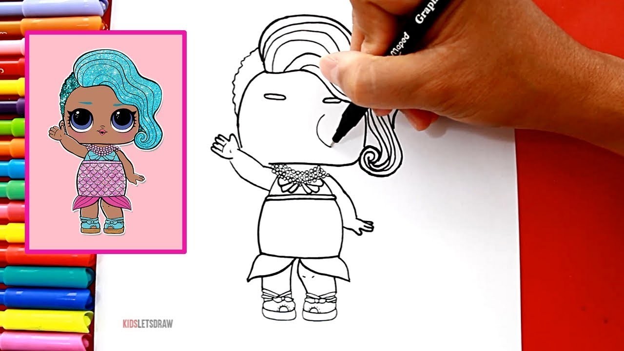 Aprende a dibujar a SPLASH QUEEN (Sirenita LOL Surprise!)