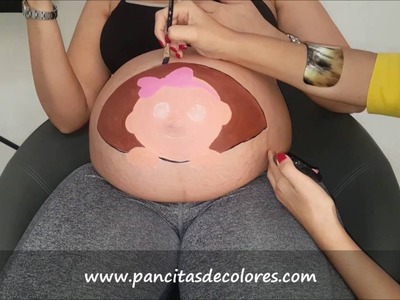 Baby girl - Belly Painting by Pancitas de Colores