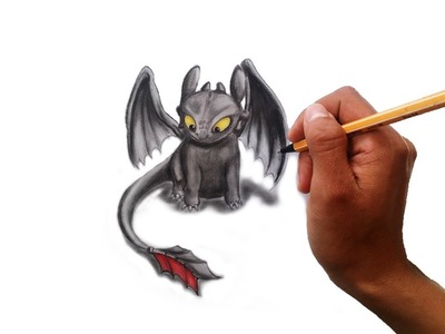 Cómo dibujar a Chimuelo de Cómo entrenar a tu dragón 3 | How to draw Toothless