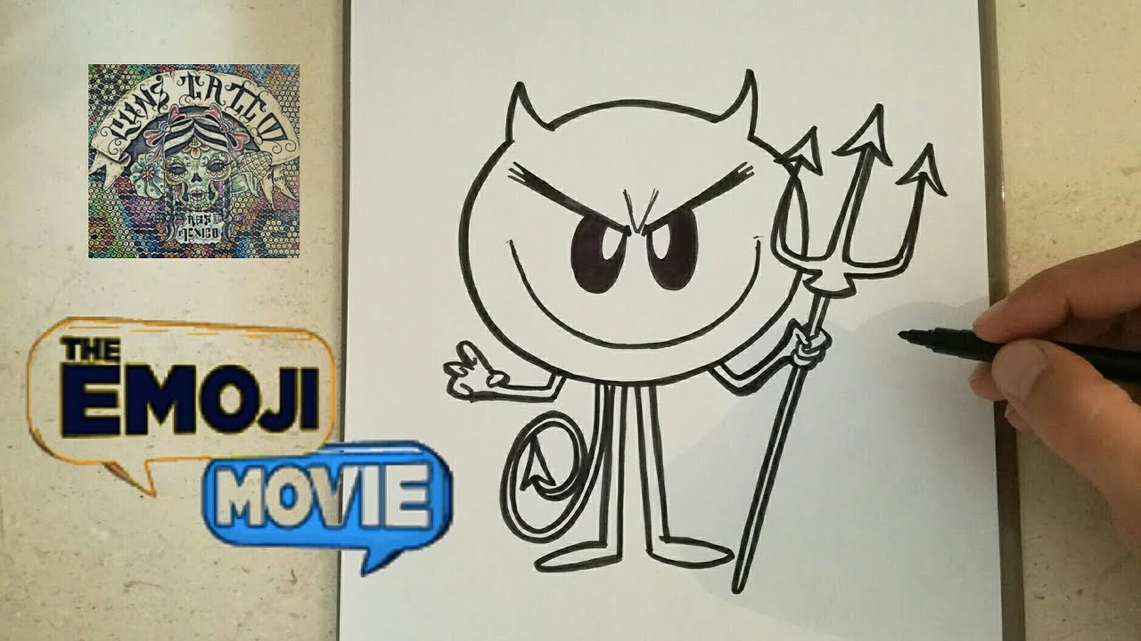 COMO DIBUJAR A DEVILICIOUS - THE EMOJI MOVIE. how to draw devilicious - the emoji movie