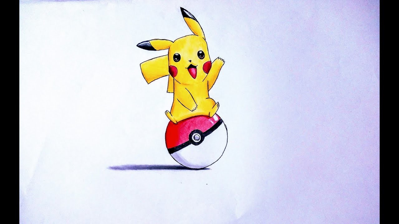 Como dibujar  a Pikachu del anime Pokemon --How to draw Pikachu