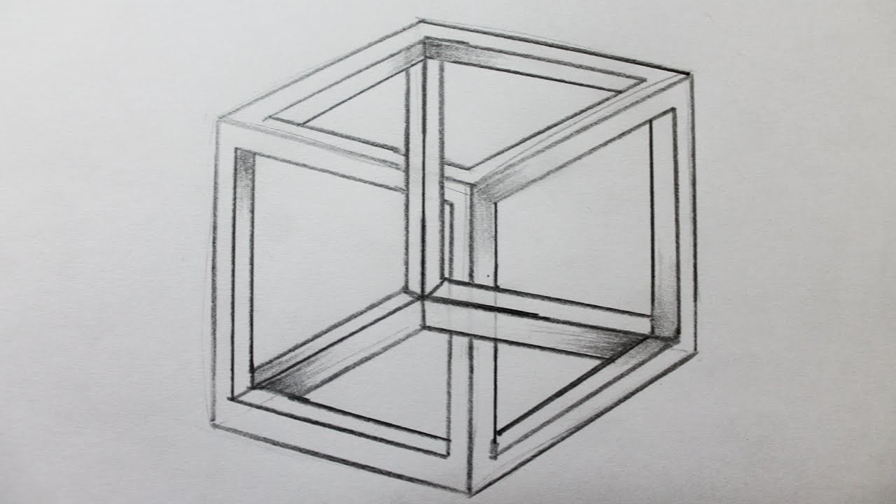Como dibujar el cubo imposible
